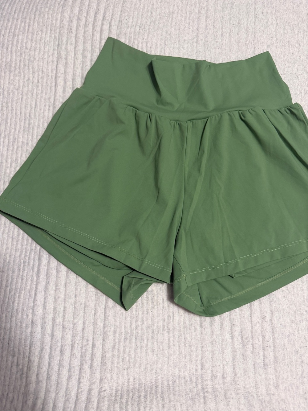 Halara High-Waist Olive Green Women’s Active Shorts - Picture 2 of 8